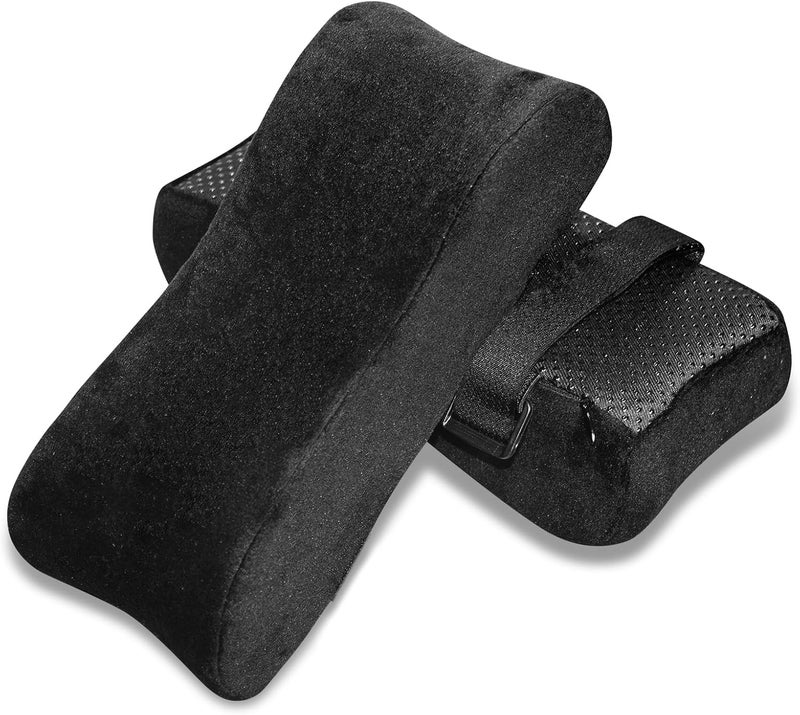 YaZimalu Thick Ergonomic Cooling Gel Memory Foam Armrest Pads for Office & Gaming Chairs - Stretch Fit Pressure Relief Elbow & Forearm Support, Enhance Comfort and Coolness (Set of 2) - Image 1